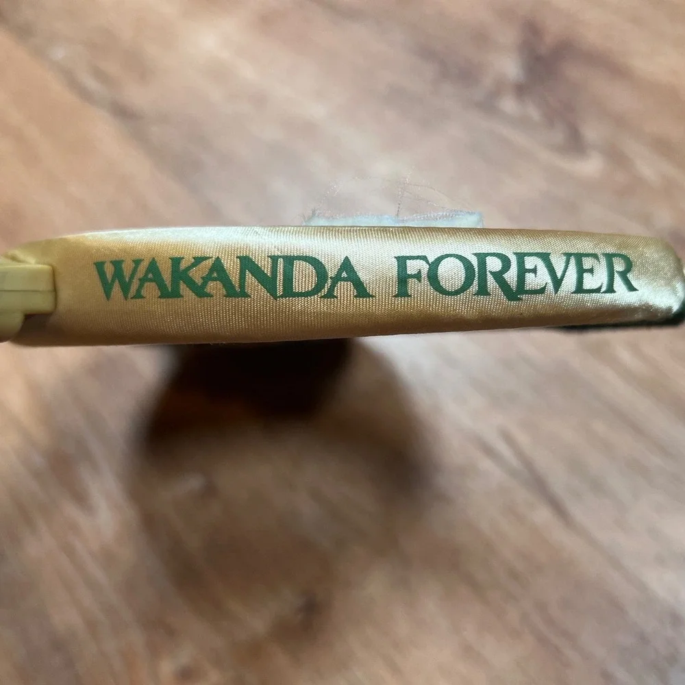 Disney Black Panther Wakanda Forever Ears Headband Gold Green Beaded Excellent